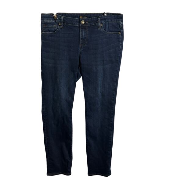 Kut from the Kloth Dark Wash Straight Jeans Women's Size 12 SPO17MF9 - Picture 1 of 8